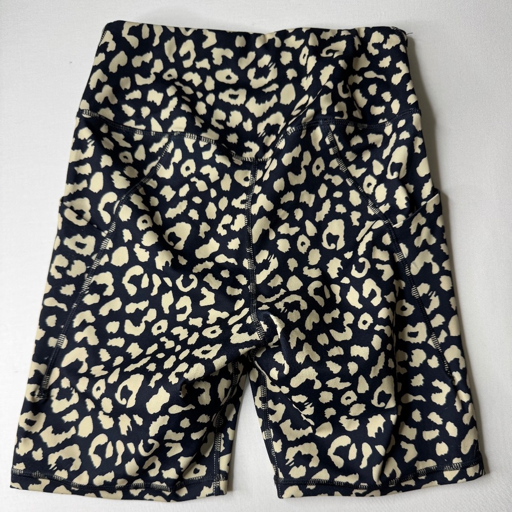 OV Runs Leopard Print High-Rise Biker Shorts – Size Small - Brand New with Tags